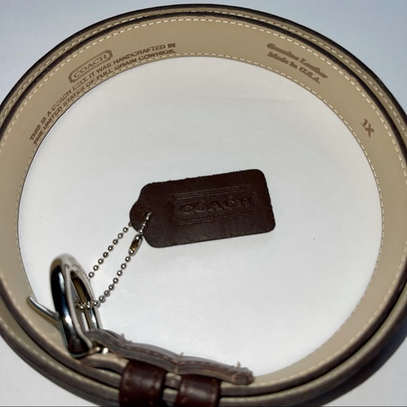 Coach Accessories - Coach Genuine Leather Cowhide Belt Brown